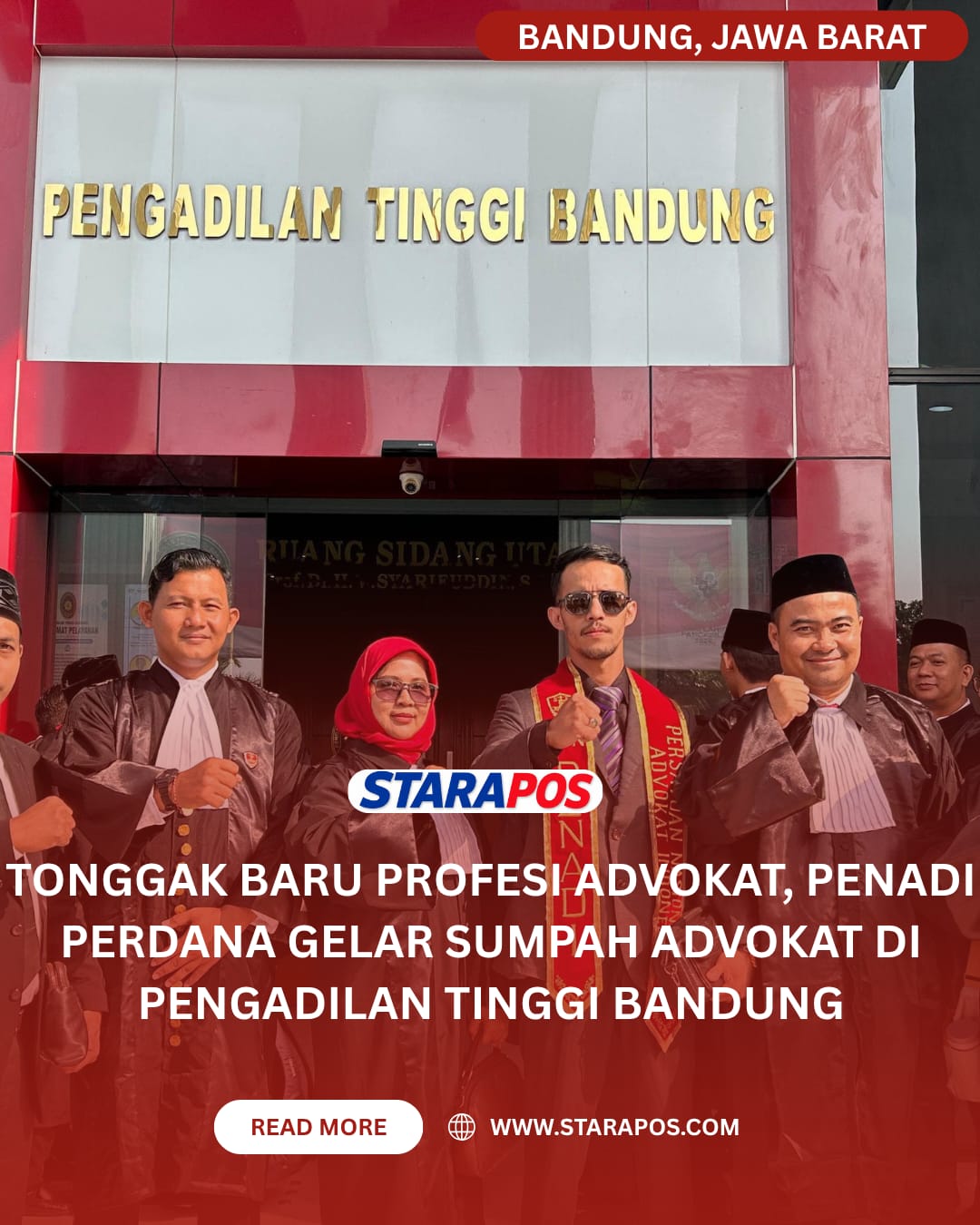 Tonggak Baru Profesi Advokat, PENADI Perdana Gelar Sumpah Advokat di Pengadilan Tinggi Bandung