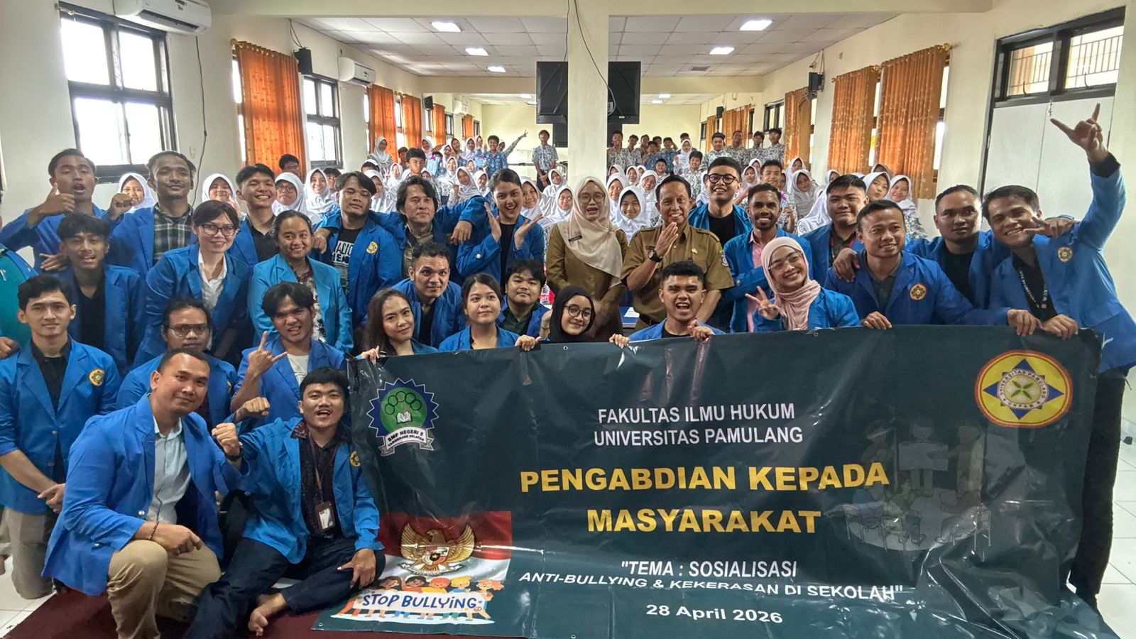 Mahasiswa Fakultas Hukum UNPAM Gelar Sosialisasi Anti-Bullying di SMPN 5 Tangsel
